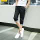 Cropped pants men's summer thin slim fit 7-cent casual pants men's shorts men's summer summer mid-pants men's trend fashion