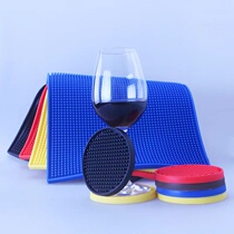 Silicone coaster round rectangle bar night wine coaster red wine wine glass mat