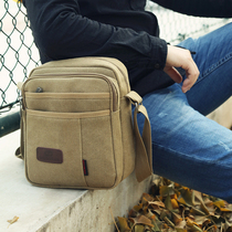 19 Spring Summer new mens shoulder canvas bag shoulder bag leisure travel fashion small backpack simple trend satchel bag