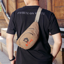 2019 Mens running bag serving the people canvas bag Mao Chairman Mao bag leisure fashion small bag trend Red Army Cross bag