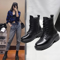 Leather Martin boots female 2021 new summer thin tide ins spring and autumn boots English style short boots