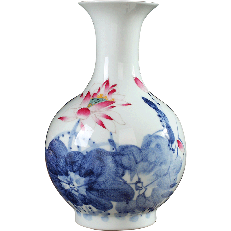 Jingdezhen ceramics by hand vase furnishing articles hand - made dried flower arranging flowers I and contracted sitting room decoration