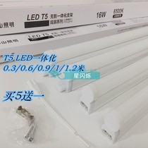 T5 shadowless integrated LED Foshan lighting dazzling full glass series led tube male and female inserted two holes 16W1 2
