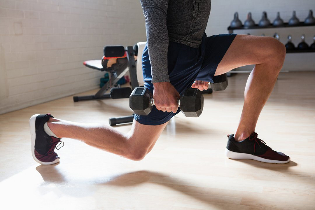 哑铃屈膝前弓步--77--keep 迷你弹力带 环形拉力圈深蹲翘臀阻力带