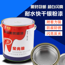 Silver powder paint Silver anti-rust paint quick-drying silver paste magnetic paint household silver powder paint large barrel radiator spray metal paint