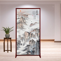 Chinese style screen partition Living room Bedroom Book Room doorway Folding Easy Mountain Home Custom Decorative Mobile Seating Screen