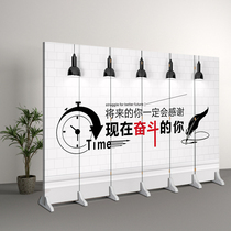 Custom office screen partition wall living room folding mobile Chinese simple modern hotel porch Company logo