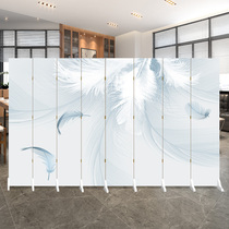 Nordic Feather Screen Partition Folding Mobile Shielded Living Room Hotel Company Office Light Extravagant Modern Fabric Fold