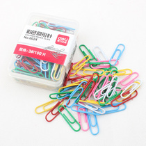 Del color paper clip 0024 Paper Clip 3#0038 Pendback data file classification pin office supplies