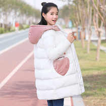 Girl cotton-padded clothes down cotton-padded jacket students winter 2018 new middle school junior high school junior high school jacket