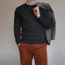 2018 new pure wool thin half turtleneck sweater pullover solid color autumn and winter bottoming sweater