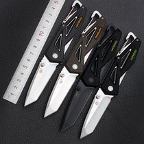 Three-edged wood 7049 outdoor survival folding knife self-defense keychain knife folding knife portable knife field saber