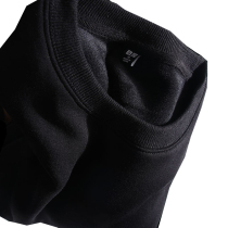 Very black heavy weight over 500 grams of foreign trade mens clothing export tail leisure plus velvet warm winter round neck sweater