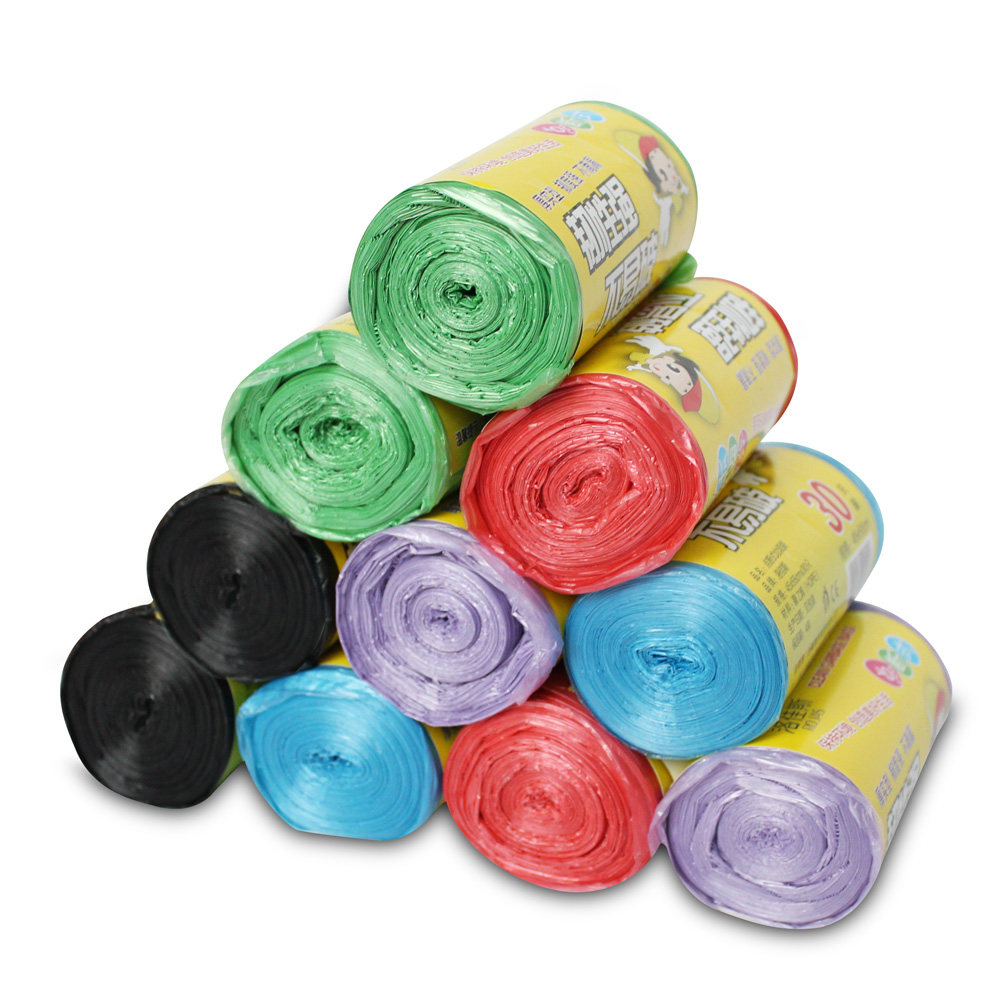 洛佳斯点断式垃圾袋塑料常规家用垃圾袋每卷30只5卷装买2份送2卷