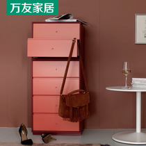 Italian Minimalist Six Bucket Cabinet Minima Modern Baking Varnish Five Bucket Cabinet Side Cabinet Bedroom Bedside Locker closet Custom