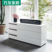 Italian Minimalist Triple Bucket Cabinet Multifunction Storage Cabinet Light Lavish Bedroom Cabinet Chest of drawers White Closet Customised