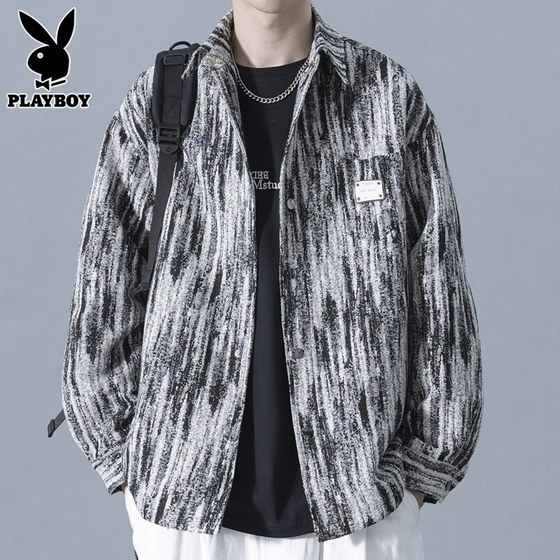 Playboy tie-dye jacket for men in spring and autumn new style shirt style handsome retro casual denim jacket for men
Playboy tie-dye jacket for men in spring and autumn new style shirt style handsome retro casual denim jacket for men