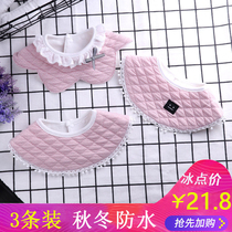 Neonatal saliva bag baby waterproof bib 360 degree rotating cotton baby Summer and autumn cotton cotton fake collar