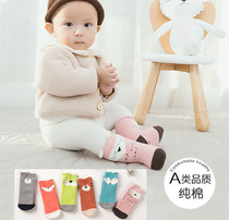 Autumn and winter cotton spring summer childrens socks men and women baby autumn and winter cotton socks three-dimensional ears cute baby socks