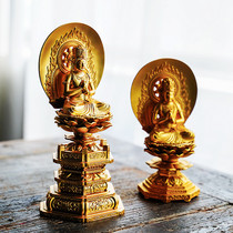 Big day Tlata zodiac sheep zodiac monkey Guardian nature Buddha Japan imported gold-plated Buddha statue Buddha ornaments