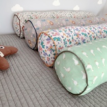 Korean Wind Cylindrical Bed Walled Pure Cotton Strip Hug Pillow Full Cotton Korean Style Baby Crashproof Side Leaning Clips Leg Appeasement Pillows Can Be Removed