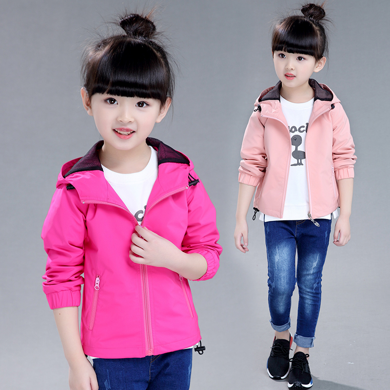 3女童外套春秋2017新款4韩版冲锋衣5女孩6儿童春装7宝宝8外套9岁