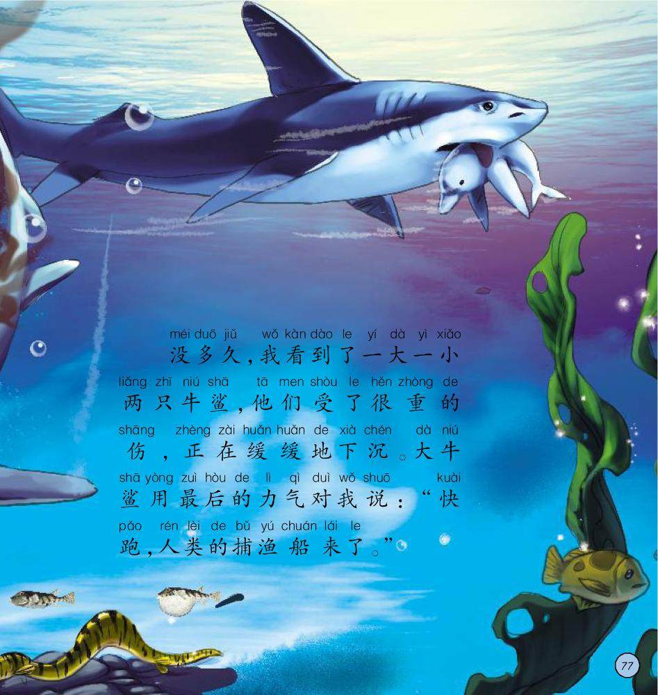 【闪电发货】鲨鱼童话百科全书:大白鲨传奇 儿童读物 感受海底世界