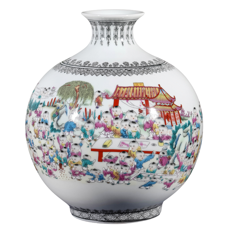 Jingdezhen ceramics, vases, flower arranging the ancient philosophers figure TV ark, of Chinese style household furnishing articles, the sitting room porch decoration