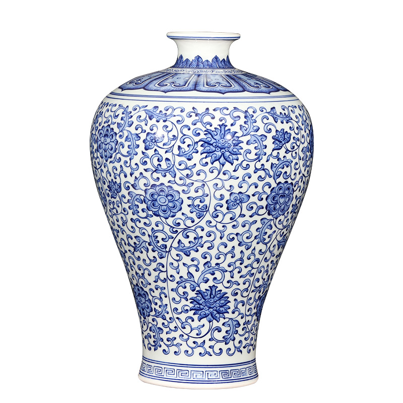 Jingdezhen ceramics Chinese style restoring ancient ways antique hand - made of blue and white porcelain vases, flower arrangement sitting room home furnishing articles