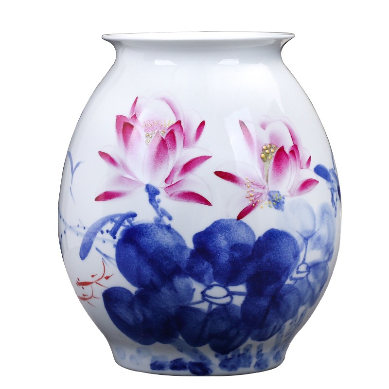 Jingdezhen ceramics hand - made Chinese blue and white porcelain vases, flower arrangement sitting room home wine ark, adornment furnishing articles