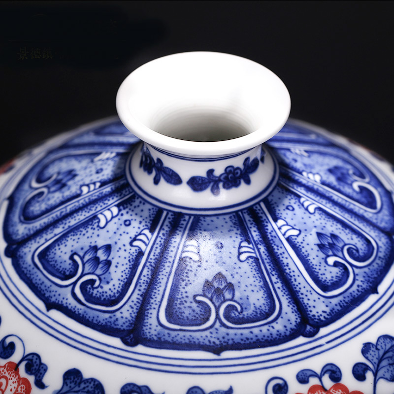 Jingdezhen ceramics imitation the qing kangxi antique Chinese blue and white porcelain vase sitting room home furnishing articles