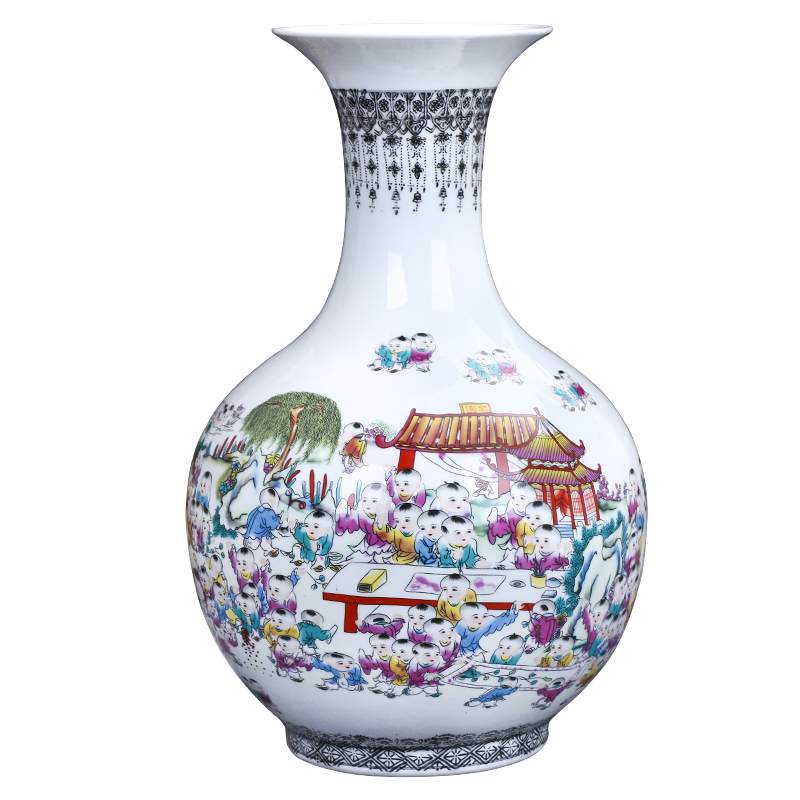 Chinese classical jingdezhen ceramics figure vases, flower arranging the ancient philosophers sitting room home rich ancient frame adornment furnishing articles