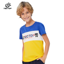 TECTOP exploration new outdoor boy short-sleeved T-shirt big childrens half-sleeve quick-drying breathable perspiration moisture absorption