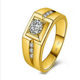 New 18K Gold Diamond Ring Men's Ring 1 Carat Domineering Wedding Diamond Ring Gold Ring For Boyfriend Gift Simple New 18K Gold Diamond Ring Men's Ring 1 Carat Domineering Wedding Diamond Ring Gold Ring For Boyfriend Gift Simple