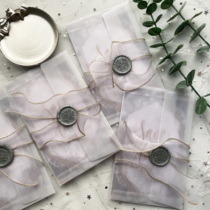 Phnom Penh lace invites Cambodia upscale ribbon please post wedding grey Wedding Grey Wedding single page fine Wedding Invitation Letter Customised