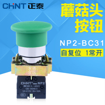 Zhengtai Mushroom Head Button Switch NP2-BC31 Self Reset 1 Normally Open 10a