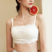 There is a thin chest-type anti-light bra gathering summer lace wrap chest thin mold Cup without steel ring underwear women