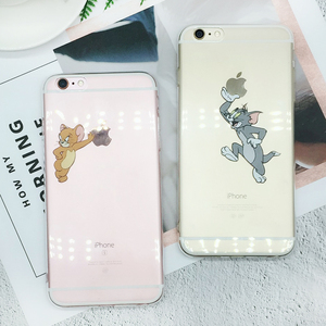 恶搞猫和老鼠可爱卡通iphone8手机壳苹果7plus全包硅胶6s防摔x软