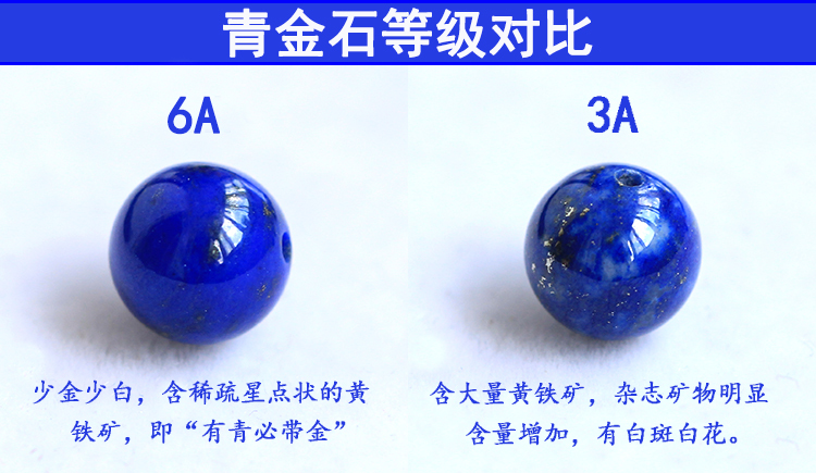 diy饰品 天然青金石散珠圆珠单珠 帝王青金石半成品手链隔珠配件