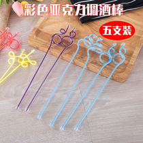 Acrylic Bars Mixing Rod Mixing Rod Tea Shop Bars Longer Creative Cold Drink Cocktails 5