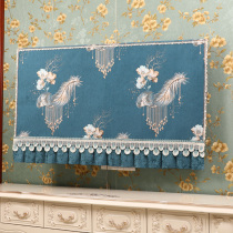 TV hood cover cover 2021 New dust cover cloth Nordic wind 65 inch 75 inch hanging TV cloth cover cloth light luxury