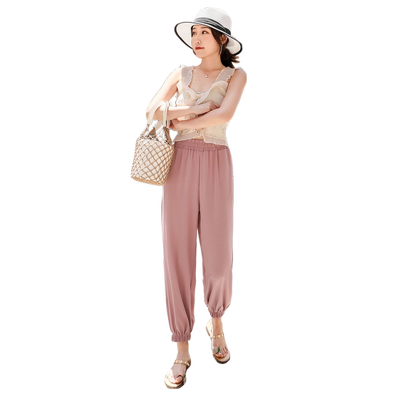 Bingshi wide -leg pants female summer high waist drooping thin sports casual pants loose spring spinning cool beam lamp pants
Bingshi wide -leg pants female summer high waist drooping thin sports casual pants loose spring spinning cool beam lamp pants
