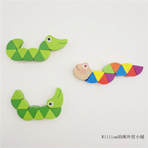 Variable twists 1-2 years old childrens educational wooden beaded matching toys baby exercise fingers flexible coordination