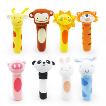 Promotion Ishibeti animal BB stick hand bell baby toy 0-3 months newborn 0-1 year old hand puppet