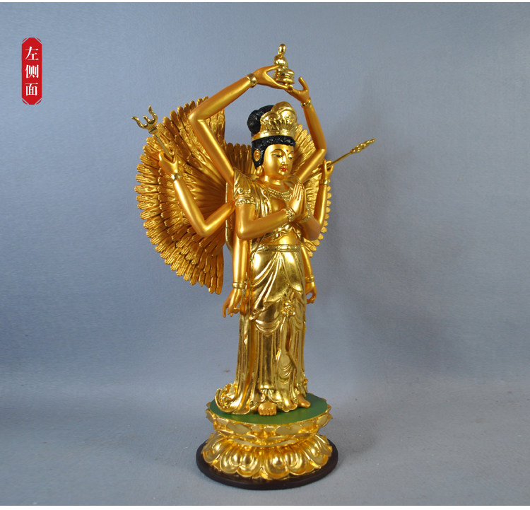云门寺木雕千手观音佛像菩萨寺庙佛堂工艺品摆件定制迎善永安