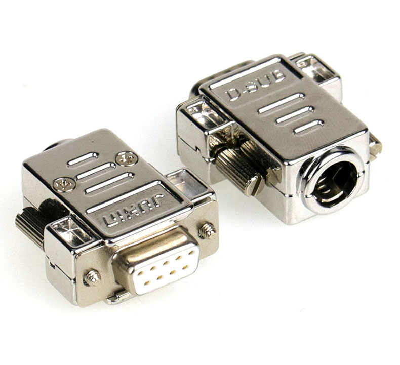 短款db9串口头rs232/485 com插头9针db9公头母头连接器接插件迷你