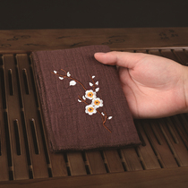 Pro-rhyme Chinese style kung fu tea accessories tea ceremony zero with vintage tea towel absorbent thickened cotton linen tea cloth