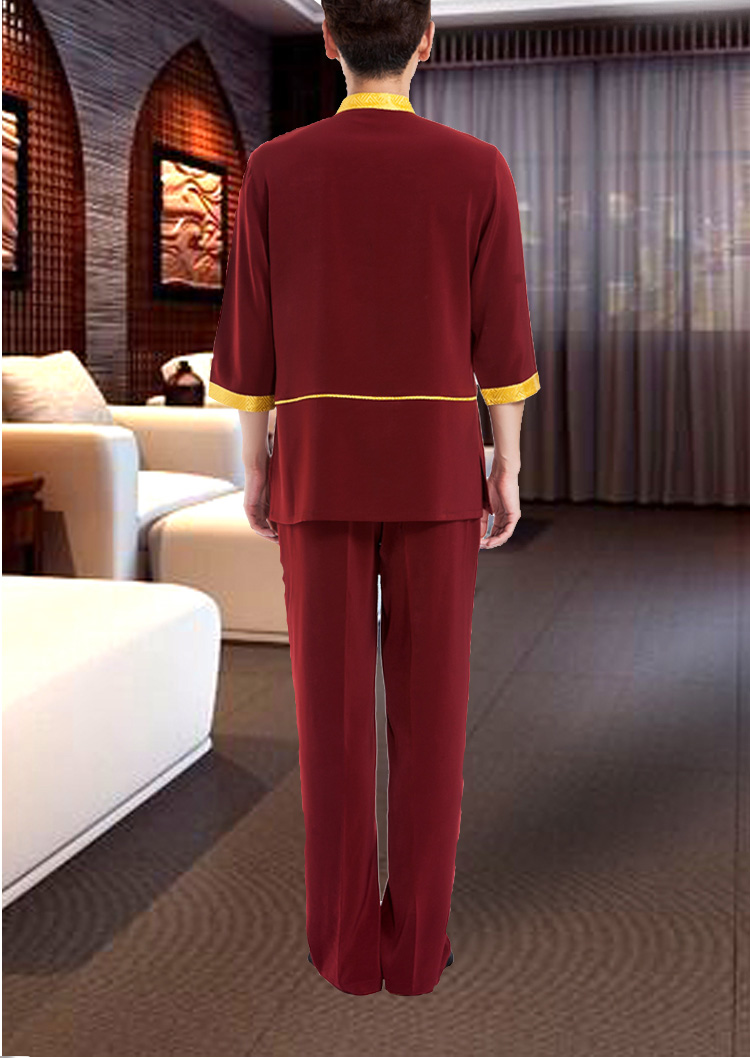 2016新款泰式足疗洗浴男技师工作服spa按摩师春夏套装