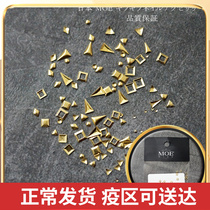Japan MOE Memechia Ornament Gold Bean Bean Triangular Rhombus Square Metal Alloy Ornament Does Not Fade