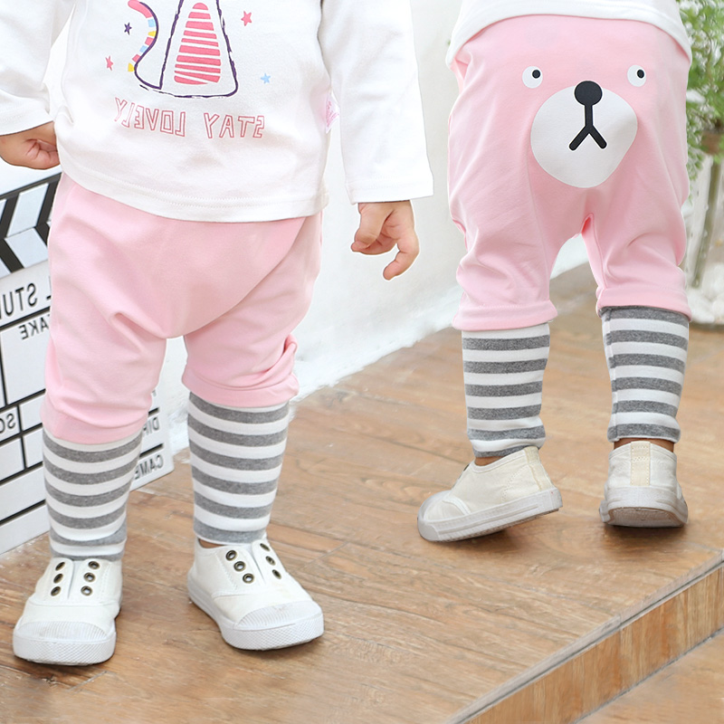 Baby harem trousers spring and autumn clothes girls and children cotton trousers boys autumn clothes baby pants feet pants